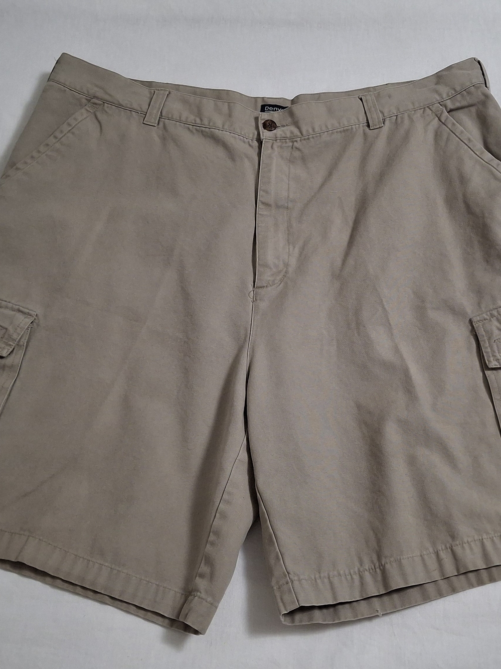 Denver Hayes Men's Beige Cotton Cargo Shorts Size W42